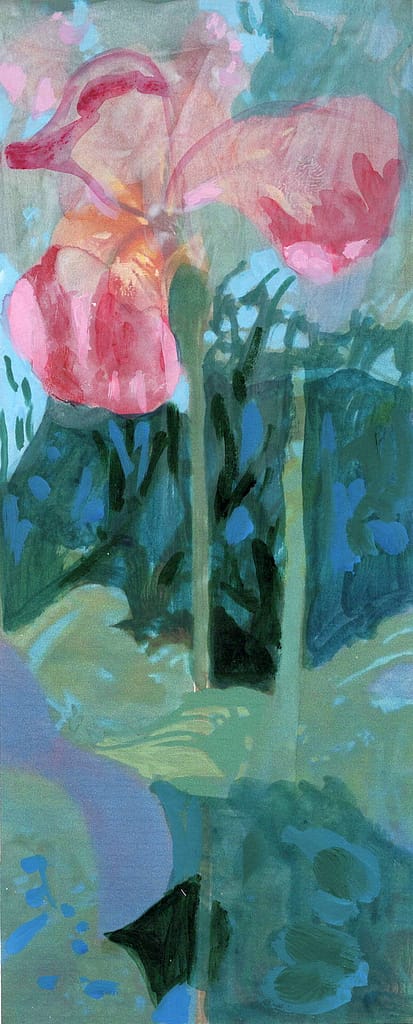 05 iris variations acrylique sur scan 10,5x26cm