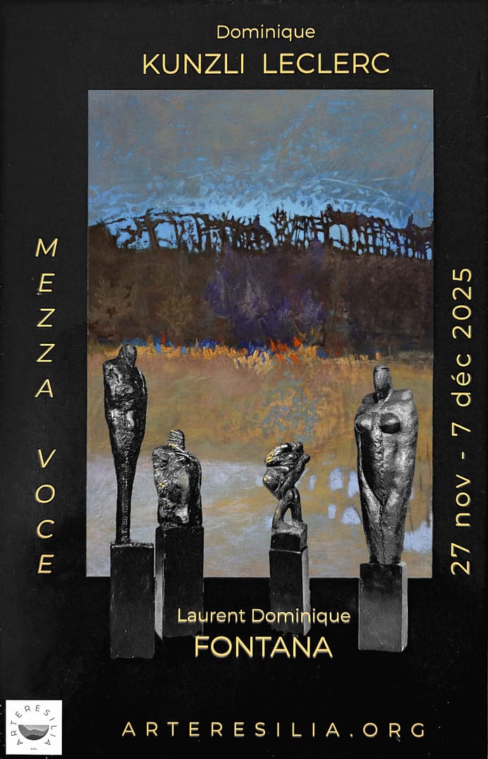 Affiche Expo Kunzli-Fontana, Galerie Arteresilia (recto)